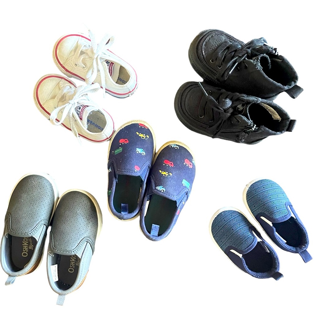Baby shoes lot - Sizes 0-5 - EUC - Converse, Carters, Osh Kosh
